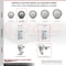 Service Caster 3.5 Inch Gray Poly Swivel 7/8 Inch Square Stem Caster Set Total Lock Brake SCC SCC-SQTTL20S3514-PPUB-GRY-78-4 - alternate 2